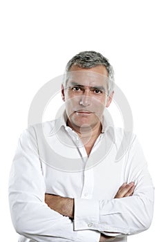 Businessman senior gray hair expertise man