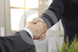 Businessman shake hand