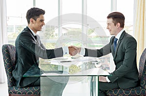 Businessman shaking hand, business situation