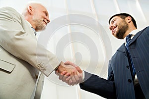 Businessman shaking hands.