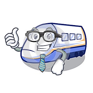 Businessman shinkansen train transportation in shape characters