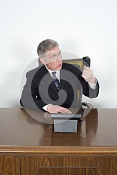 Businessman Shock Surprise Phone, Sales Marketing