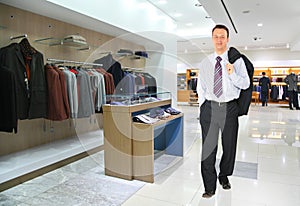 Businessman in shop