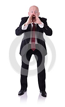 Businessman shouting