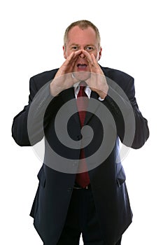 Businessman shouting