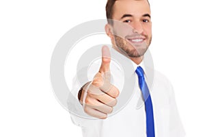 Businessman showing ok sign