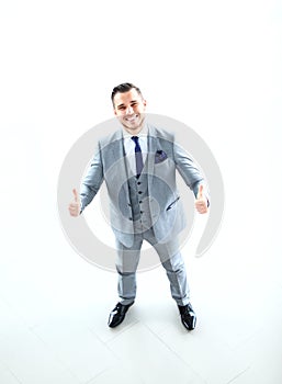 Businessman showing OK sign