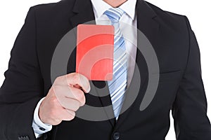 Businessman showing red img