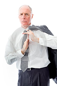 Businessman showing time out sign with hands