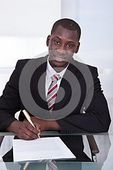 Businessman Signing Contract