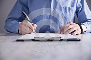 Businessman signing contract. Making deal. Business concept