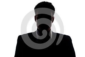 Businessman silhouette wearing a suit