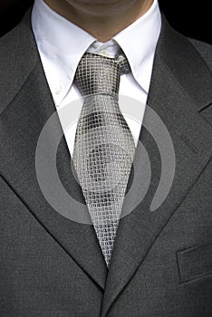 Businessman in silver tie