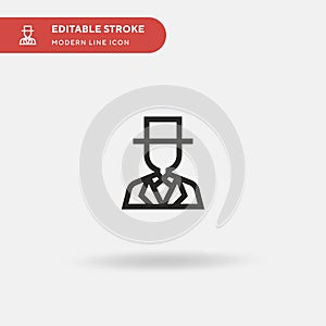 Businessman Simple vector icon. Illustration symbol design template for web mobile UI element. Perfect color modern pictogram on
