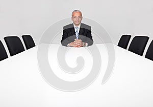 Businessman sitting alone