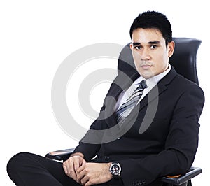 Businessman sitting on chair