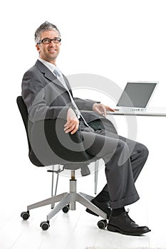 Businessman sitting at desk