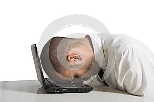 Businessman sleeping