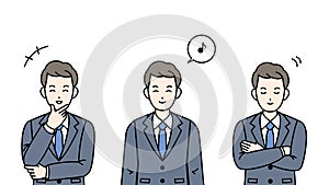 Businessman smile illustration