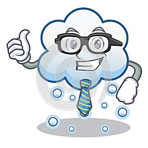 Businessman snow cloud character cartoon