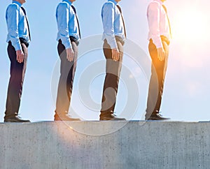 Businessman standing in office rooftop