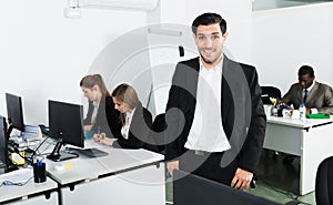 Businessman standing in office