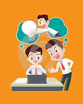 Businessman is stealing idea