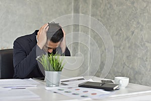 Businessman Stress from problematic work