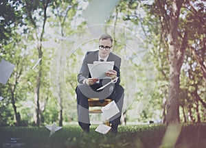 Businessman Stressful Sadness Failure Concept