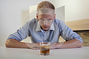 Businessman struggling with alcoholic problem