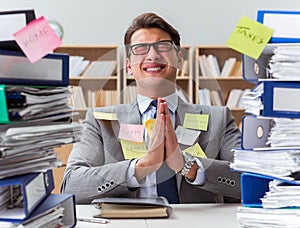 Businessman struggling with multiple priorities