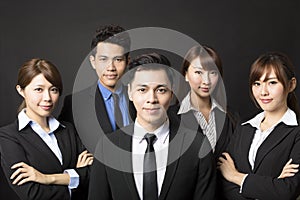 Businessman with successful business team