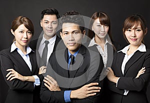 Businessman with successful business team