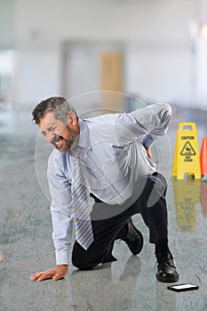 Businessman Suffering from Back Pain