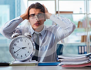 Businessman suffering from excessive armpit sweating