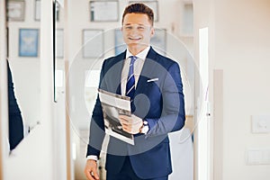 A businessman in a suit