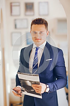 A businessman in a suit