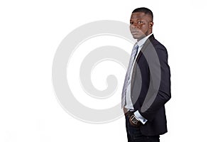 Businessman in suit isolated on white background