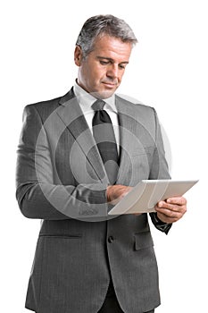 Businessman with tablet