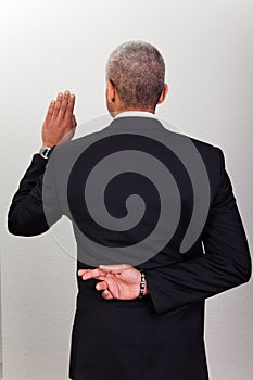 Businessman Taking Oath