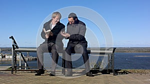 Businessman taking a selfie with a smart phone