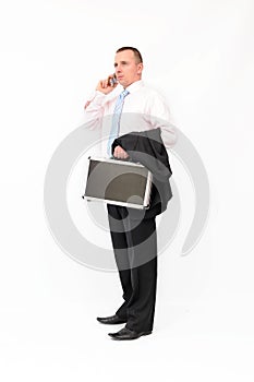 Businessman talking on the phone