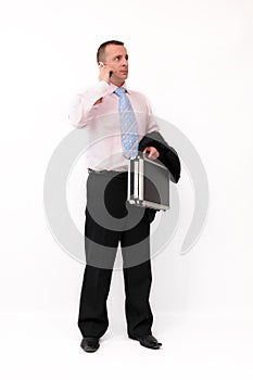 Businessman talking on the phone