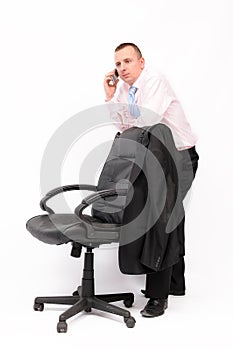 Businessman talking on the phone