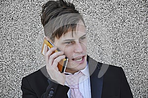 Businessman talking on the phone