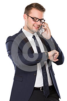 Businessman talking on the phone