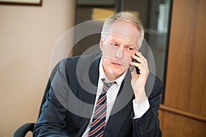 Businessman talking on the phone