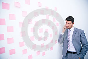 Businessman talking on the phone