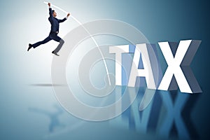 The businessman in tax evasion avoidance concept