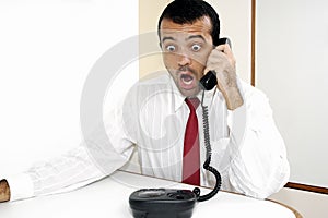 Businessman on the telephone